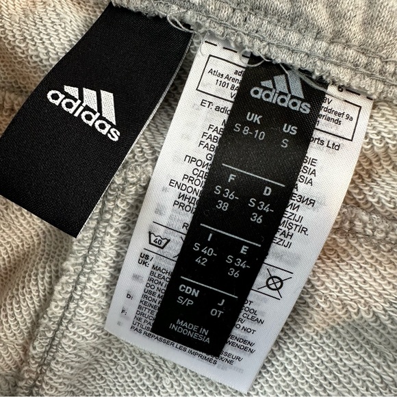 Women’s Adidas Sweat Pant Pocketed Gray 3 Stripes Size Small S - Picture 7 of 7